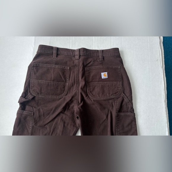 Carhartt Rugged Flex Loose Fit Canvas Work Pants Womens Size 4 Short BN2080 BRN - Picture 11 of 12